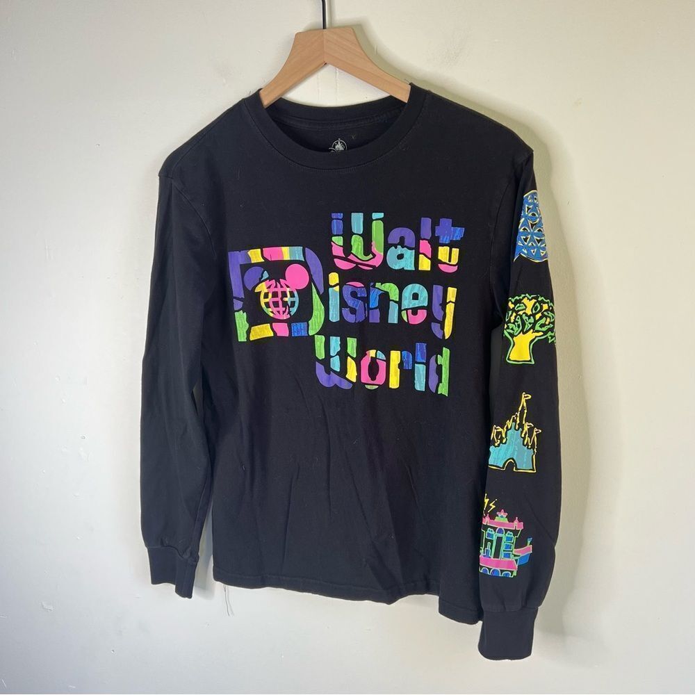 Walt Disney World Long Sleeve T-Shirt for Adults 4 Park Attractions small